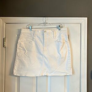 Madewell White Denim Skirt